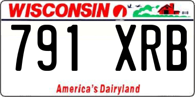 WI license plate 791XRB