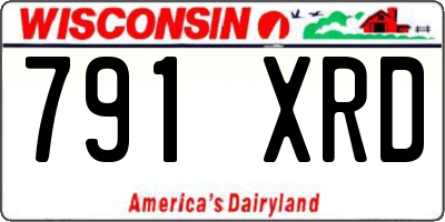 WI license plate 791XRD