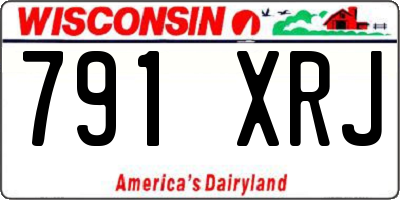 WI license plate 791XRJ