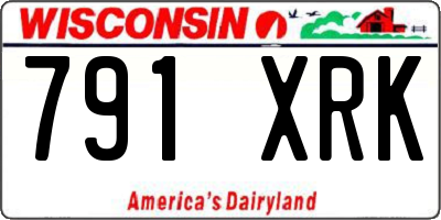 WI license plate 791XRK