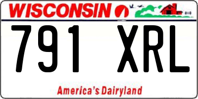 WI license plate 791XRL