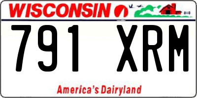 WI license plate 791XRM