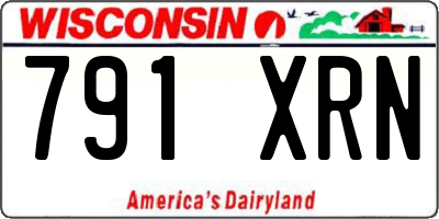 WI license plate 791XRN