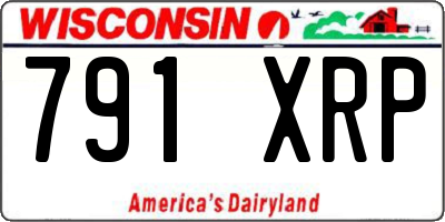 WI license plate 791XRP