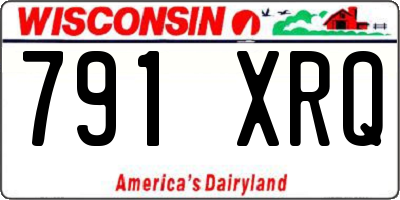 WI license plate 791XRQ