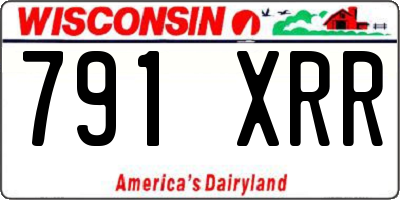 WI license plate 791XRR
