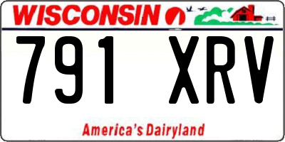 WI license plate 791XRV