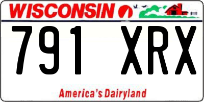 WI license plate 791XRX