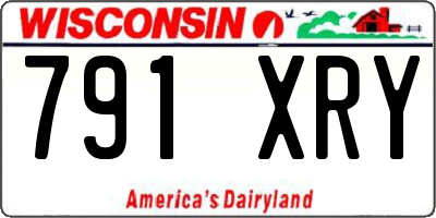 WI license plate 791XRY