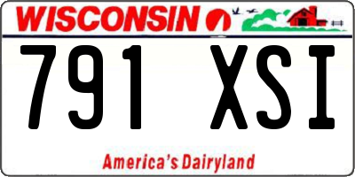 WI license plate 791XSI