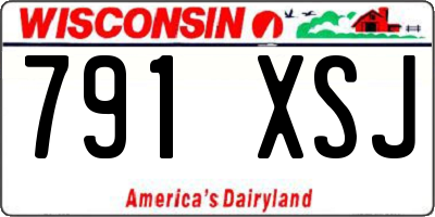 WI license plate 791XSJ
