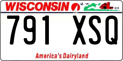 WI license plate 791XSQ