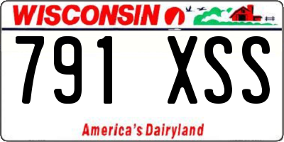 WI license plate 791XSS