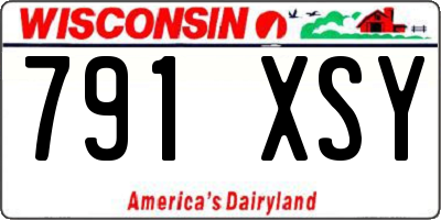 WI license plate 791XSY