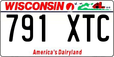 WI license plate 791XTC