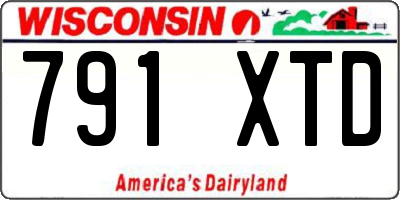 WI license plate 791XTD