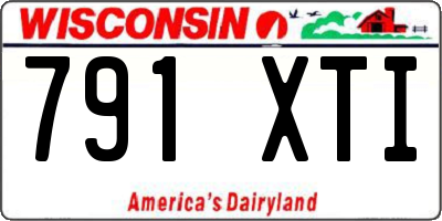WI license plate 791XTI