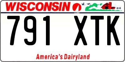 WI license plate 791XTK