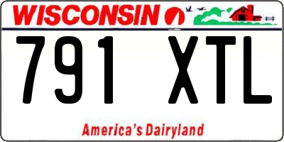 WI license plate 791XTL