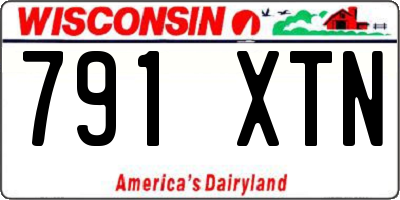 WI license plate 791XTN