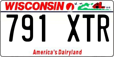 WI license plate 791XTR