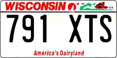 WI license plate 791XTS