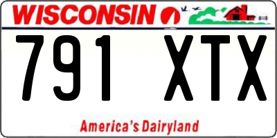 WI license plate 791XTX
