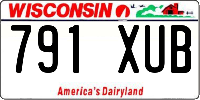 WI license plate 791XUB