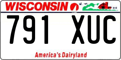 WI license plate 791XUC