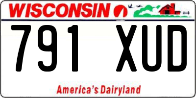WI license plate 791XUD