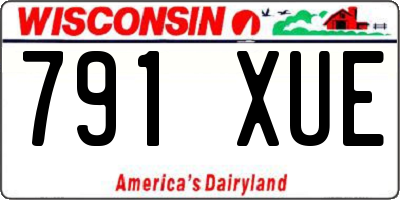 WI license plate 791XUE