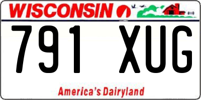 WI license plate 791XUG