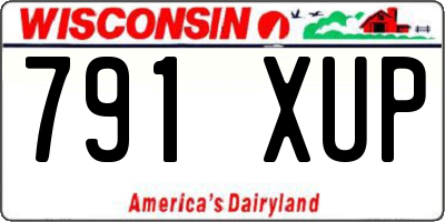 WI license plate 791XUP