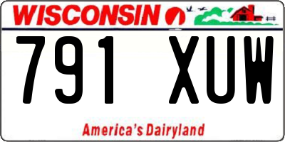WI license plate 791XUW