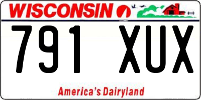 WI license plate 791XUX