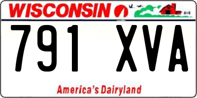 WI license plate 791XVA