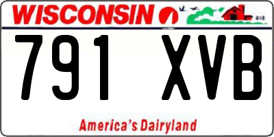 WI license plate 791XVB