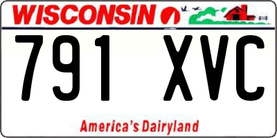 WI license plate 791XVC