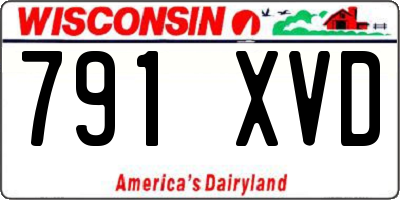 WI license plate 791XVD