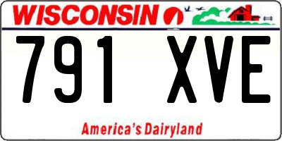 WI license plate 791XVE