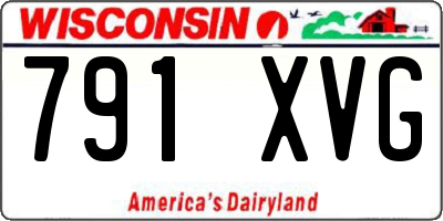 WI license plate 791XVG