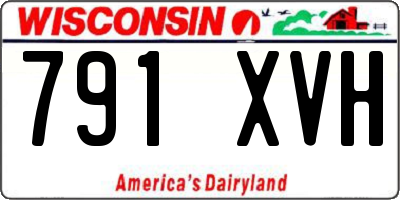 WI license plate 791XVH