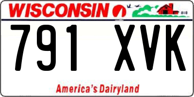 WI license plate 791XVK