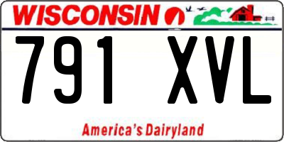 WI license plate 791XVL