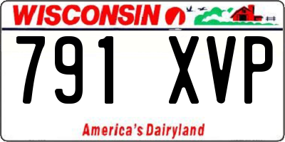 WI license plate 791XVP