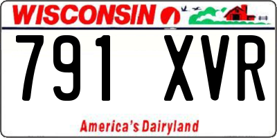 WI license plate 791XVR