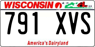 WI license plate 791XVS