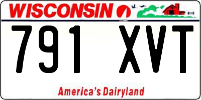 WI license plate 791XVT