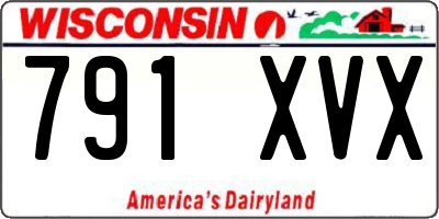 WI license plate 791XVX