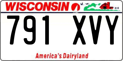 WI license plate 791XVY
